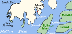 Mould Bay close up map Mould Bay close up map