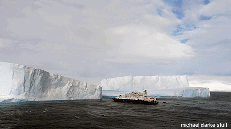 Iceberg and ship