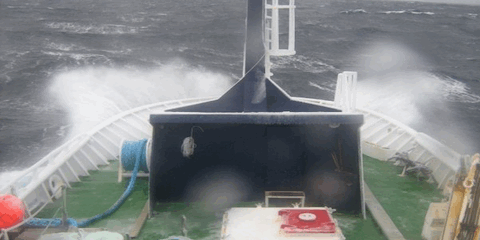 Fishing Vessel Nunatsiavut Nanuk in Arctic Storm