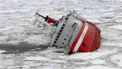 iceberg damaged ship