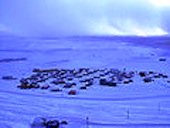 Resolute bay from the air, winter Resolute bay from the air, winter